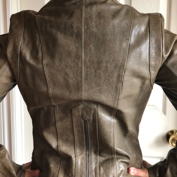 Danier genuine leather moto jacket, size small - Picture 3 of 6
